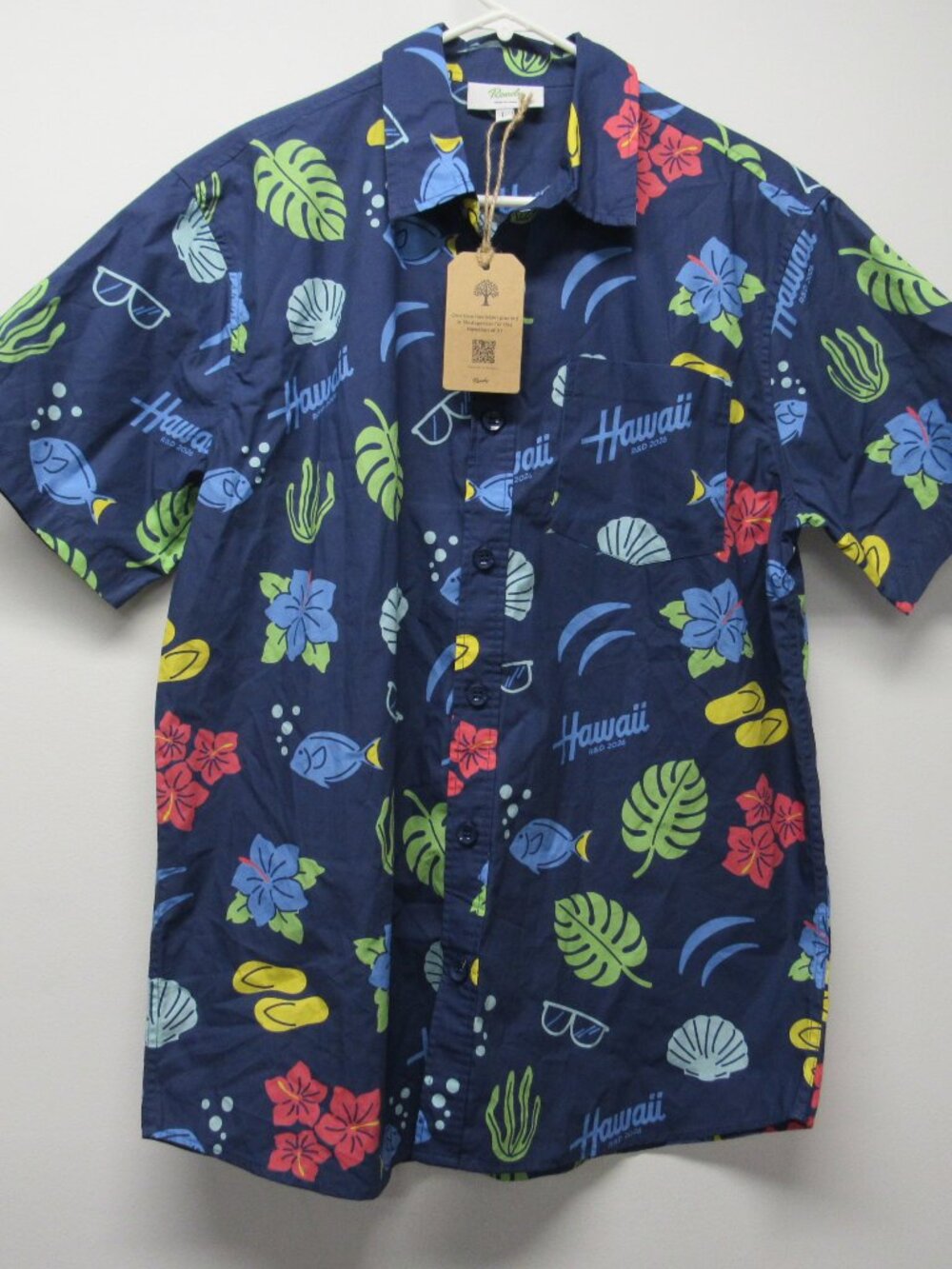 NWT Roody Hawaii 2026 R & D Hawaiian Camp Shirt Men's sz Large
